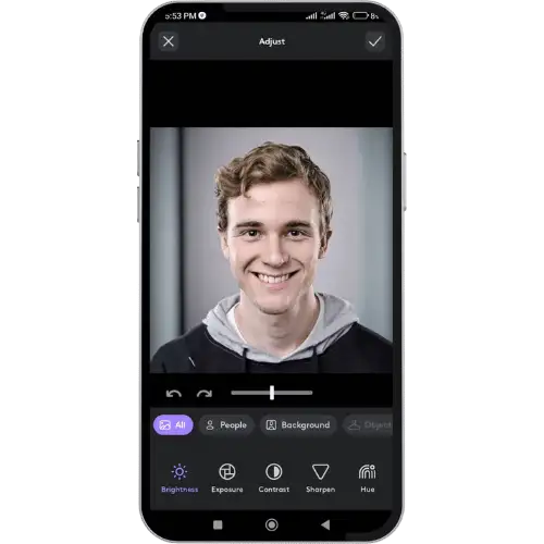 adjusting image preview on Andriod phone