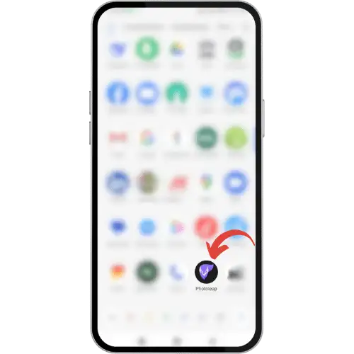 finding Photoleap app on homescreen preview on smartphone