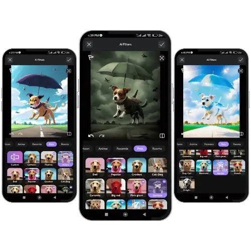 Top 10 Advanced Photo Editing Tools of the Photoleap App 12 Photoleap app AI pet potraits generator feature preview on smartphone